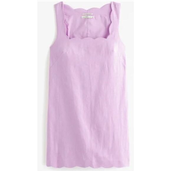 Abercrombie & Fitch Dresses & Skirts - Womens Abercrombie and Fitch Linen Collection Scalloped Mini Dress Size Large